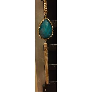 💙Teal and Gold Statement Necklace💙